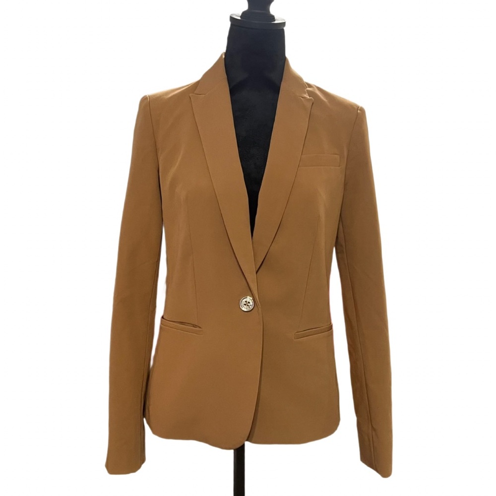 Tommy Hilfiger Women's Camel Blazer - Picture 2 of 9